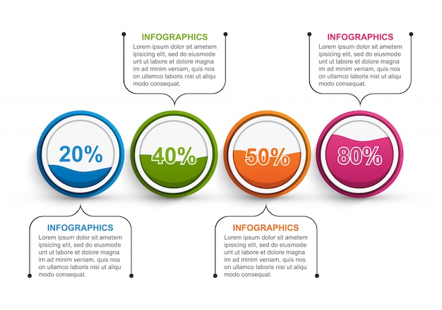 Szablon Infografiki Z Opcją Liczb Do Prezentacji Biznesowych.