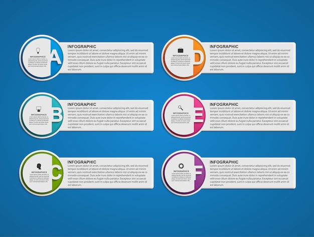 Szablon Infografiki Z Opcją Numerów Do Prezentacji Biznesowych