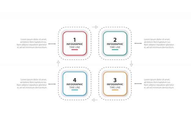 Szablon Infographic Kolorowy Biznes