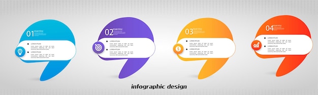 Szablon Infographic Procesu Gradientu