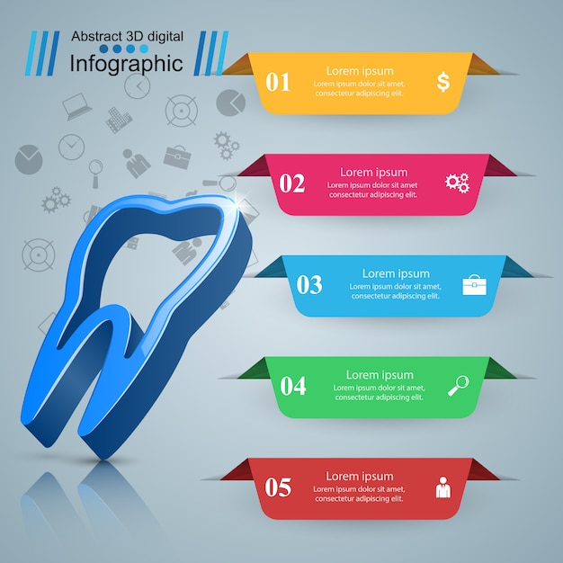 Szablon Infographic Zdrowia, Medyczne, Dentystyczne