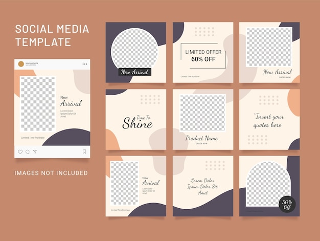 Szablon Instagram Media społecznościowe Moda Kobiety Puzzle Kanał