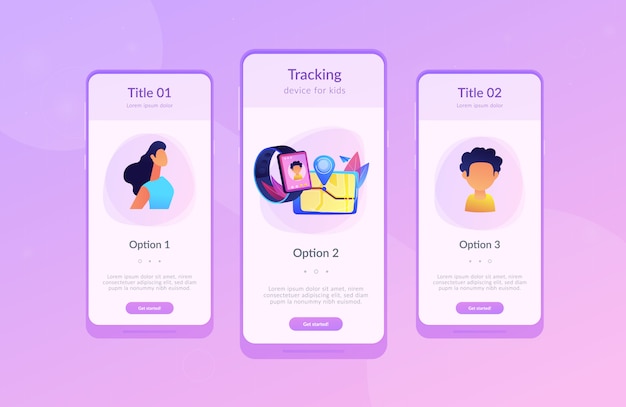 Szablon Interfejsu Aplikacji Gps Dla Dzieci.