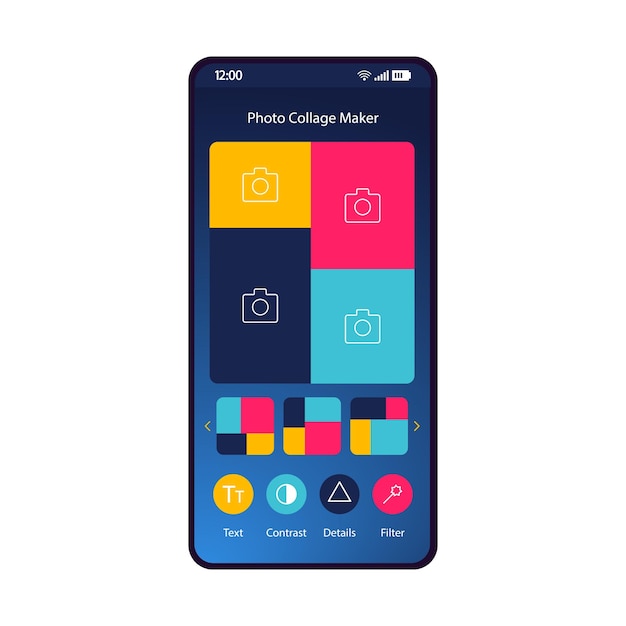 Szablon Interfejsu Smartfona Do Tworzenia Kolaży Zdjęć
