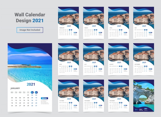 Szablon Kalendarza ściennego 2021