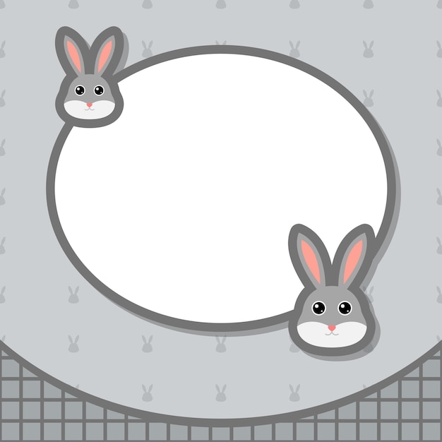 Plik wektorowy szablon kartki z życzeniami z królikiem