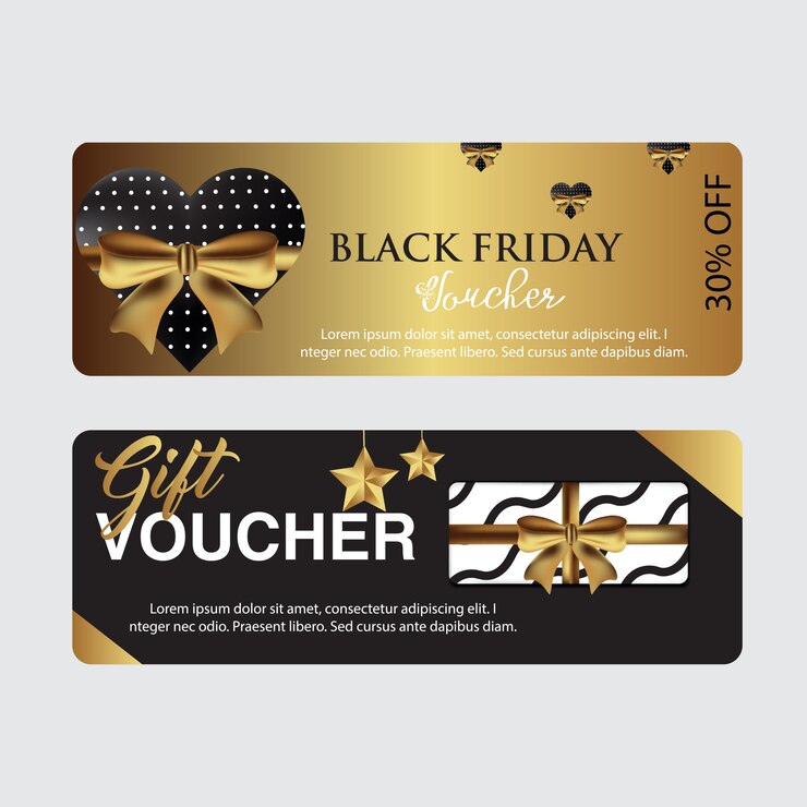 Szablon karty Voucher Black Friday