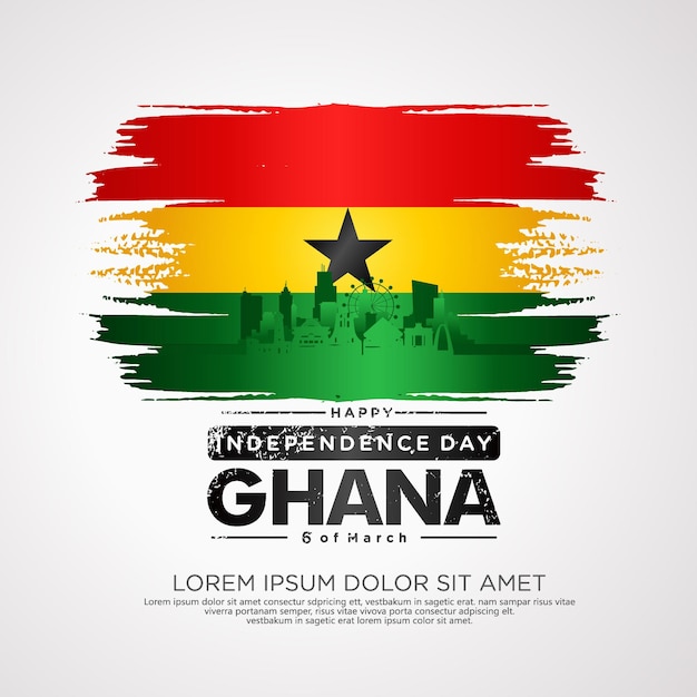 Szablon Karty Z Pozdrowieniami Dzień Niepodległości Ghany