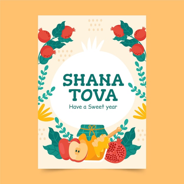 Szablon Karty Z Pozdrowieniami Shana Tova