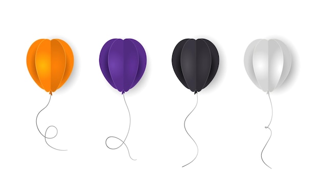 Szablon Kolorowych Balonów Papierowych Do Projektowania