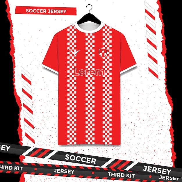 Plik wektorowy szablon koszulki piłkarskiej - koszulka sportowa
