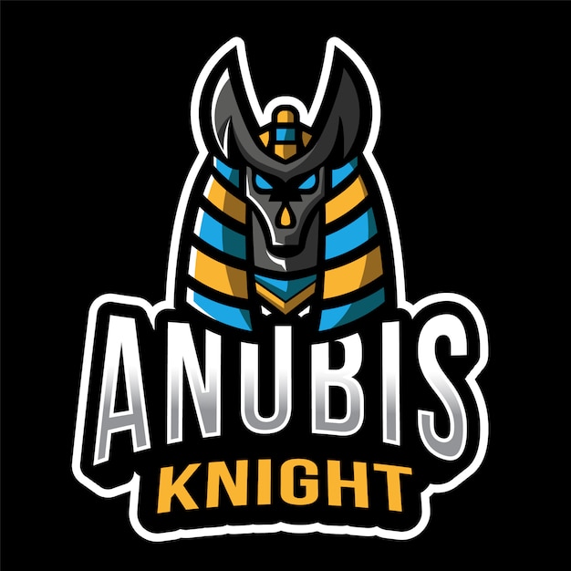 Plik wektorowy szablon logo anubis knight esport