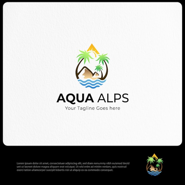 Plik wektorowy szablon logo aqua alps