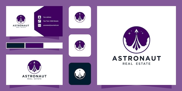 Szablon Logo Astronauty I Wizytówka