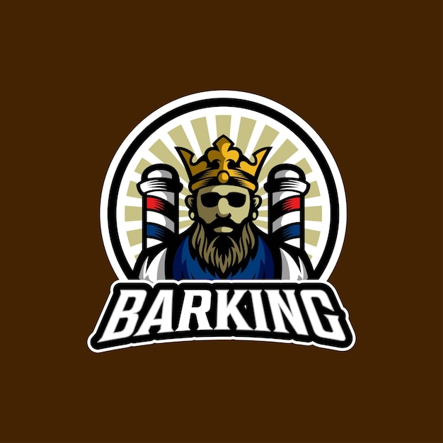 Plik wektorowy szablon logo barber king character