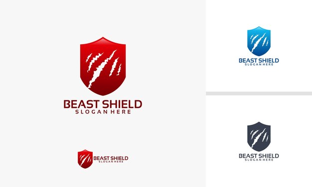 Szablon Logo Beast Shield Projektuje Wektor