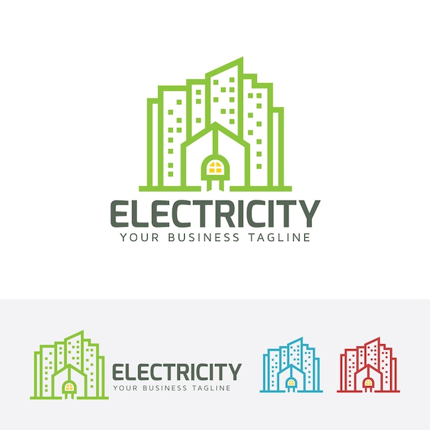 Szablon Logo Budynku Miasta Elektryczne