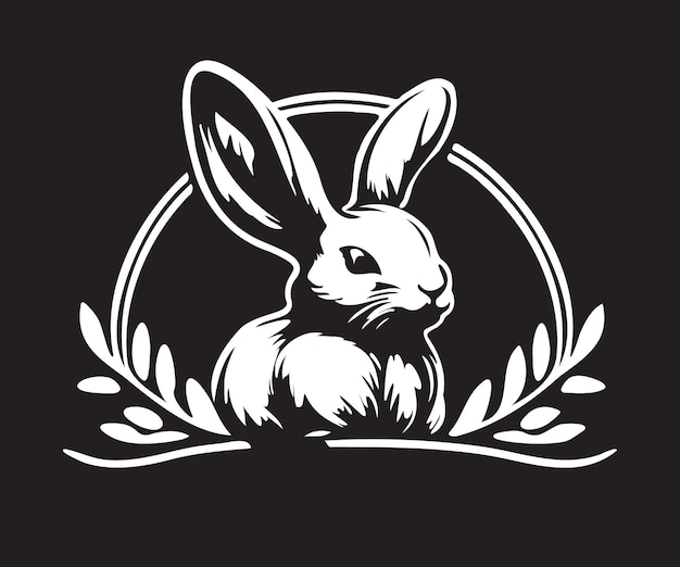 Szablon logo Bunny Ilustracja wektora Cute królika