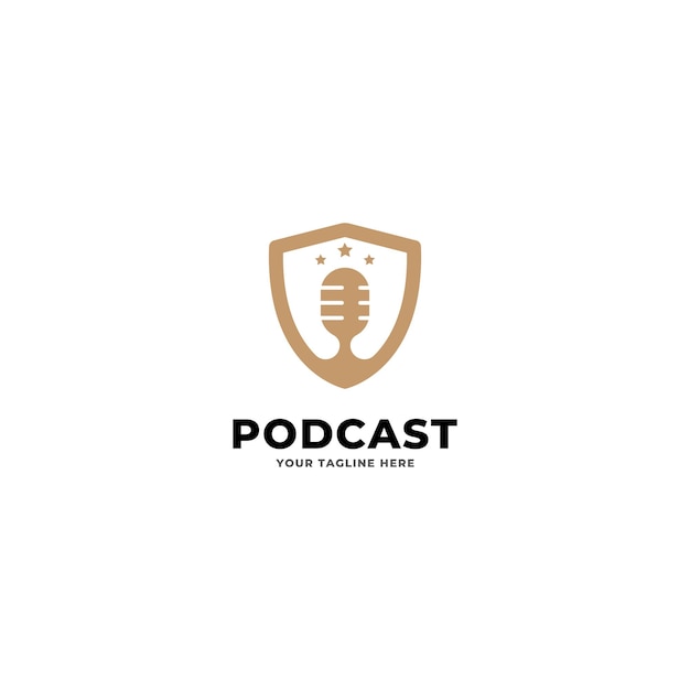Szablon Logo Czatu Podcastu W Stylu Artystycznym