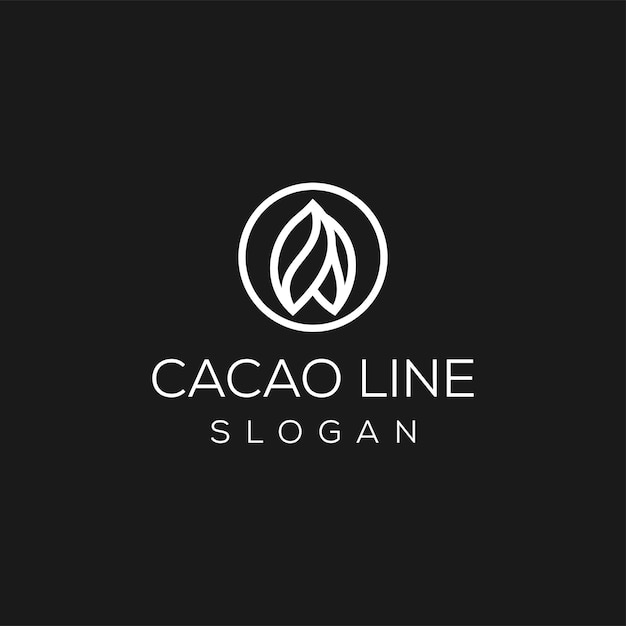 Szablon Logo Czekoladowych Owoców Kakao