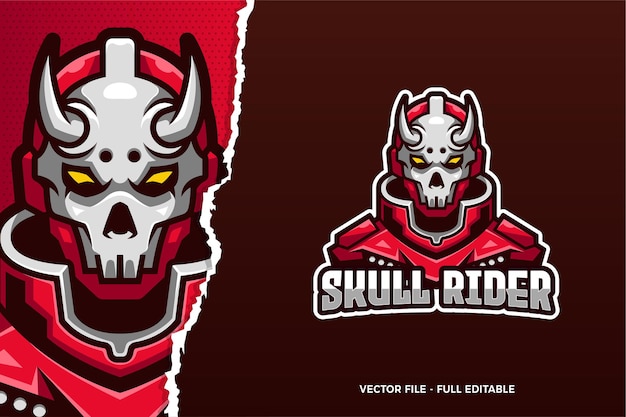 Szablon Logo E-sport Skull Rider