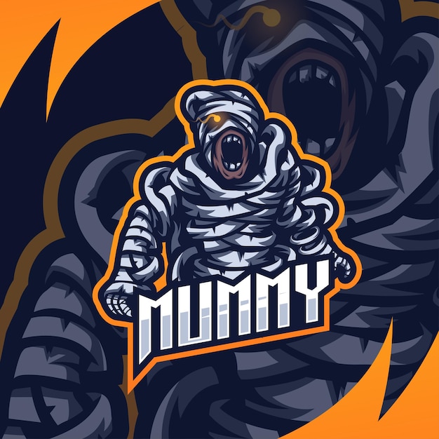 Szablon Logo Esport Mumii Premium Wektor