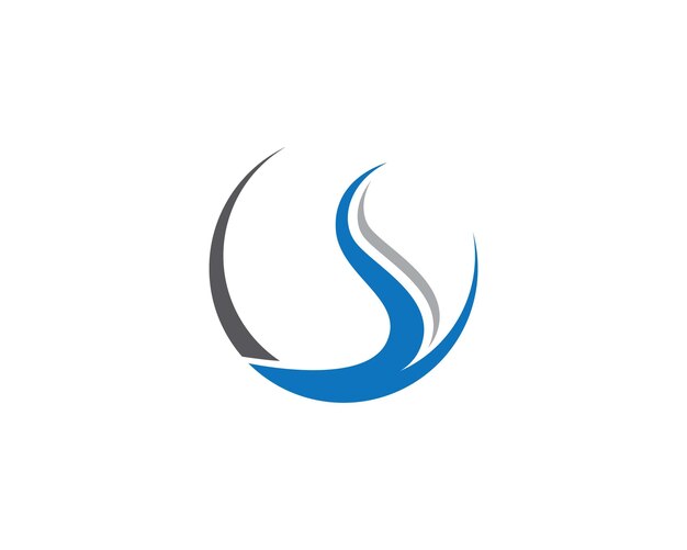 Plik wektorowy szablon logo fala wody