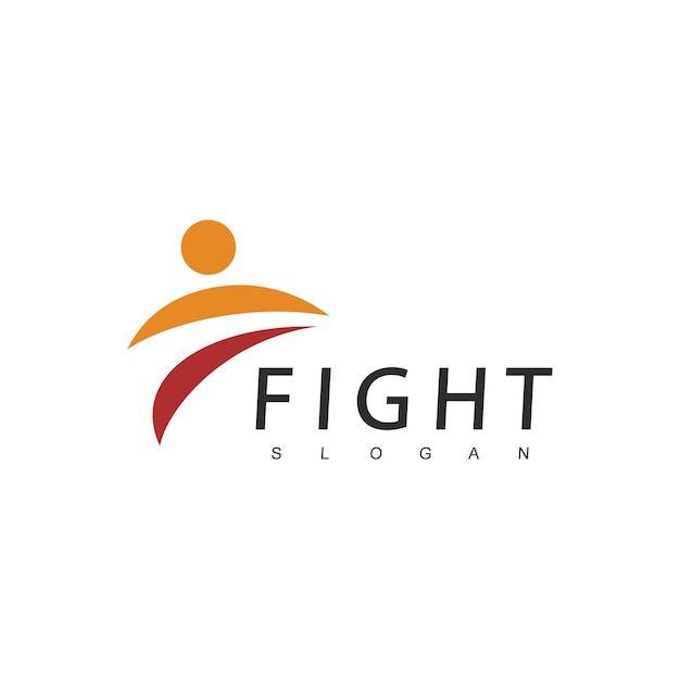 Szablon Logo Fight Club Człowiek Robi Ikonę High Club
