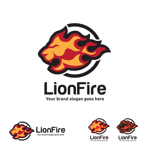 Szablon Logo Fire Lion