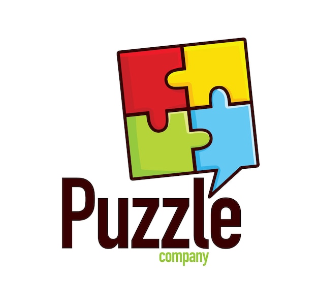 Szablon Logo Firmy śmieszne Puzzle