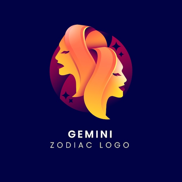 Plik wektorowy szablon logo gemini