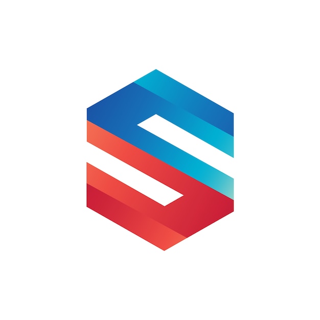 Szablon Logo Geometryczne Litery S.