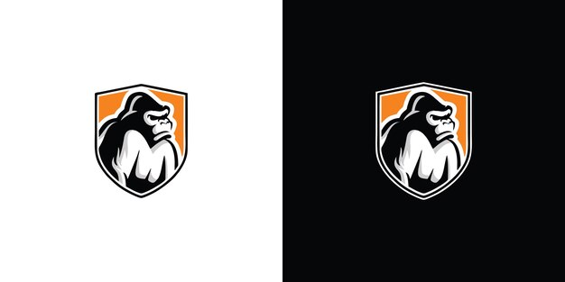 Szablon Logo Gorilla Premium Wektor