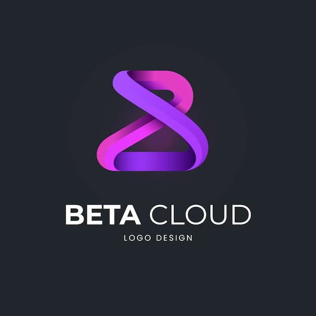 Szablon logo gradientu b