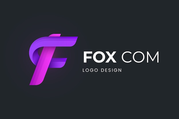 Szablon logo gradientu f