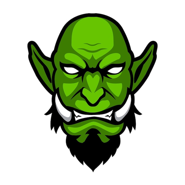 Plik wektorowy szablon logo gry orc monster esport