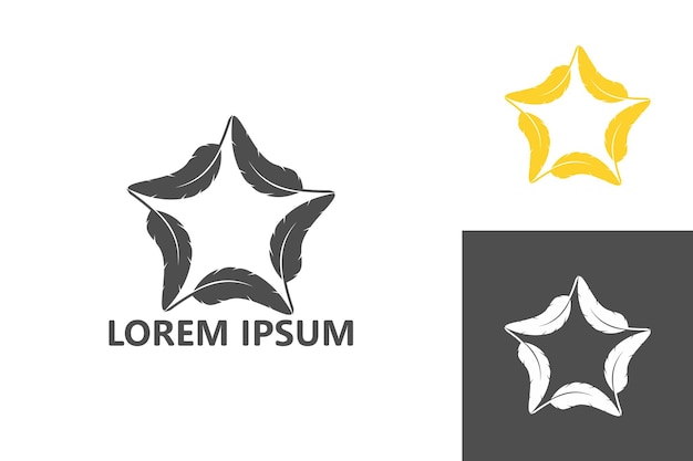 Szablon Logo Gwiazdy Pióro Wektor Projektu