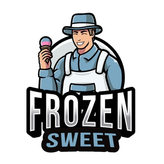 Szablon Logo Ice Cream Man