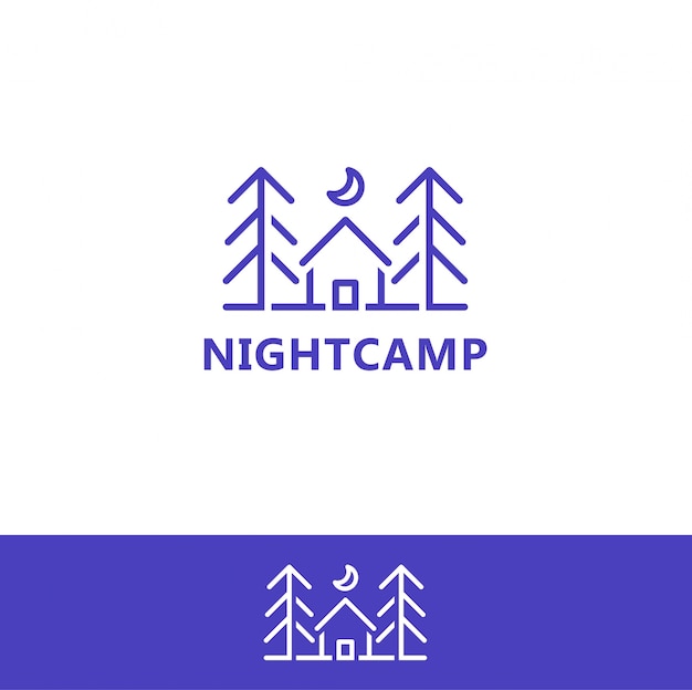 Szablon logo ikona obozu nocnego