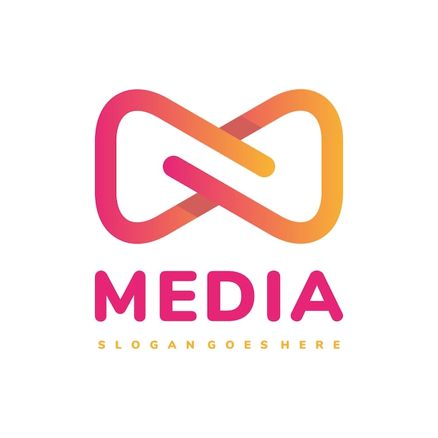 Plik wektorowy szablon logo infinity media