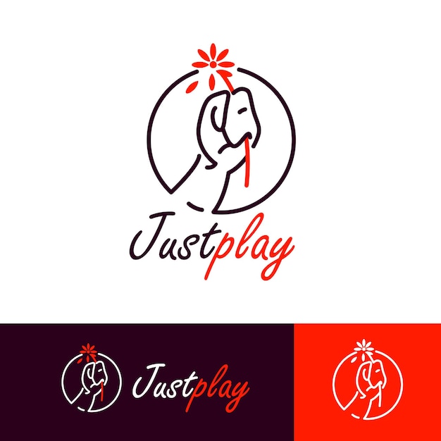 Plik wektorowy szablon logo justplay