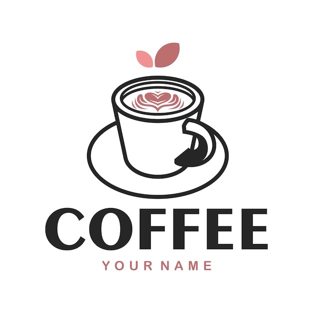 Szablon logo kawiarni w prostym stylu