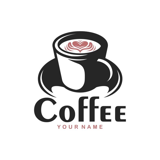 Szablon logo kawiarni w prostym stylu