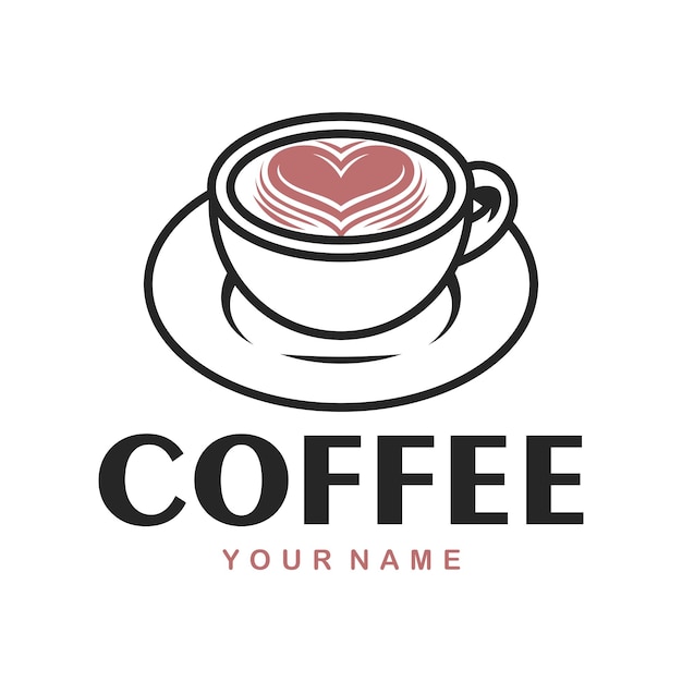 Szablon logo kawiarni w prostym stylu