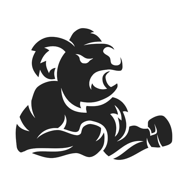 Szablon logo Koala Izolowana tożsamość marki Ikona Abstrakt Wektorowa grafika