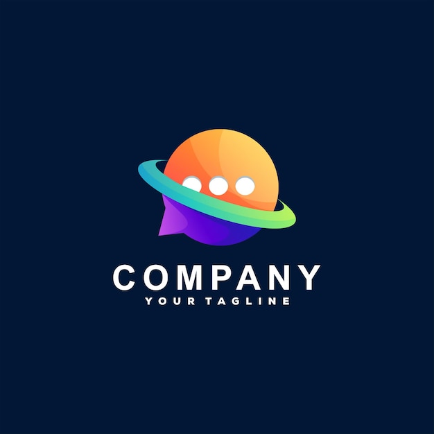 Szablon logo kolor czatu