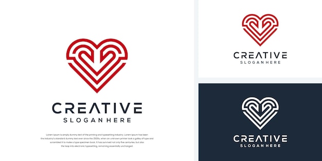 Szablon Logo Kreatywnej Miłości