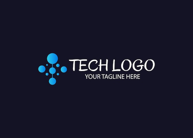 Szablon logo kreatywnej technologii gradientowej
