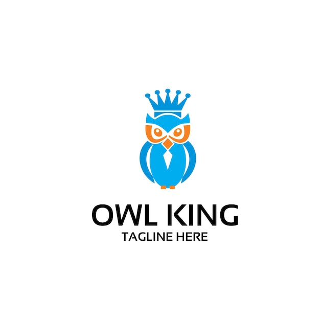 Plik wektorowy szablon logo króla sowy