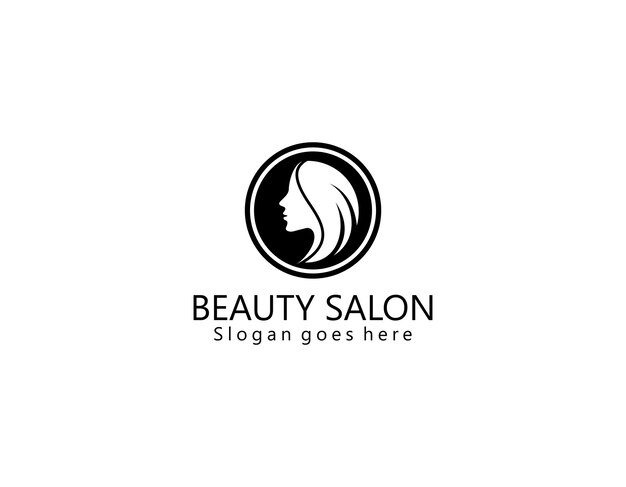 Szablon logo liniowej płaskiej kobiety